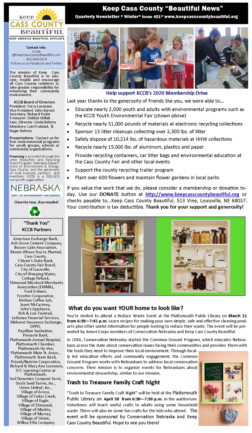 2020 Winter Newsletter page1