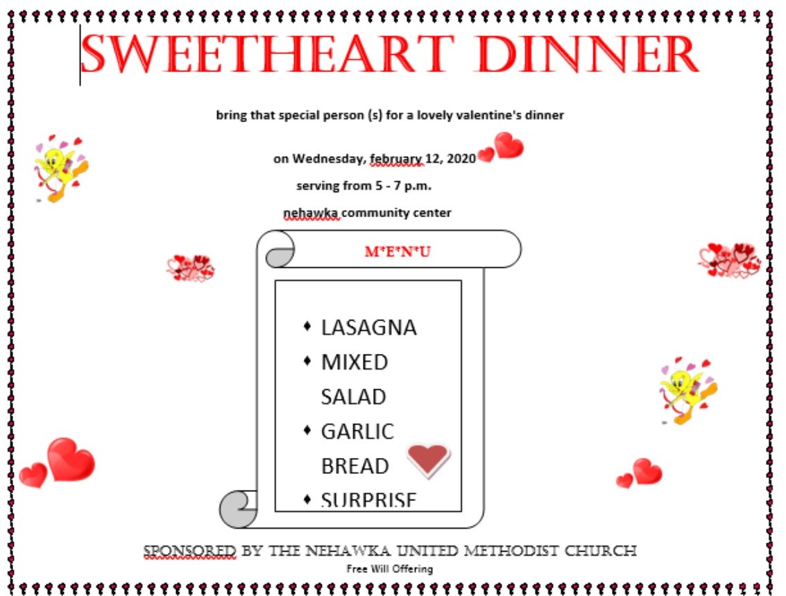 Sweetheart dinner021220