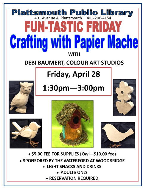 2017 04 05 PLT Library Papier Mache Bird Houses