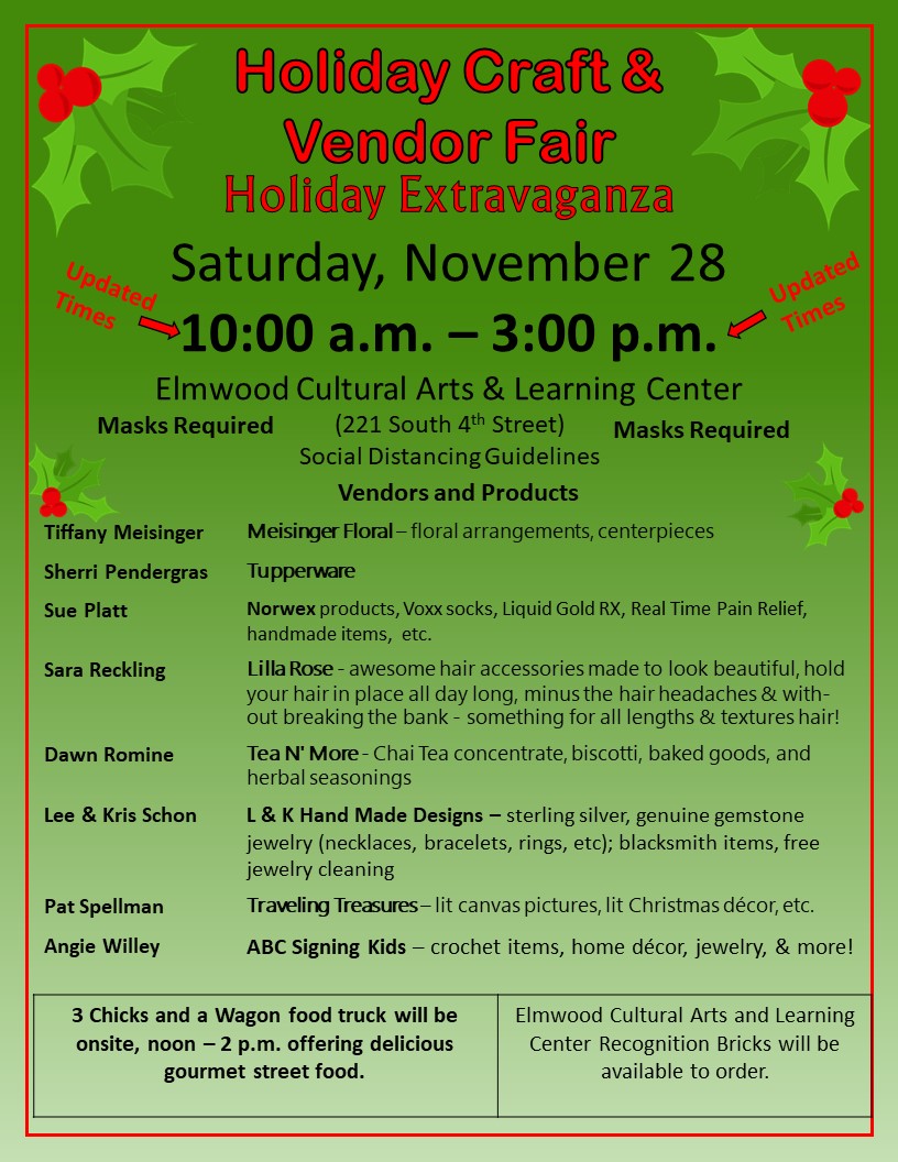 Flyer for Craft Show Holiday Extravaganza 2020