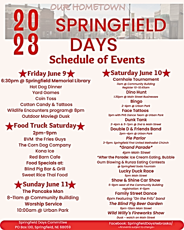 2023 05 24 SPR DAYS Schedule 1