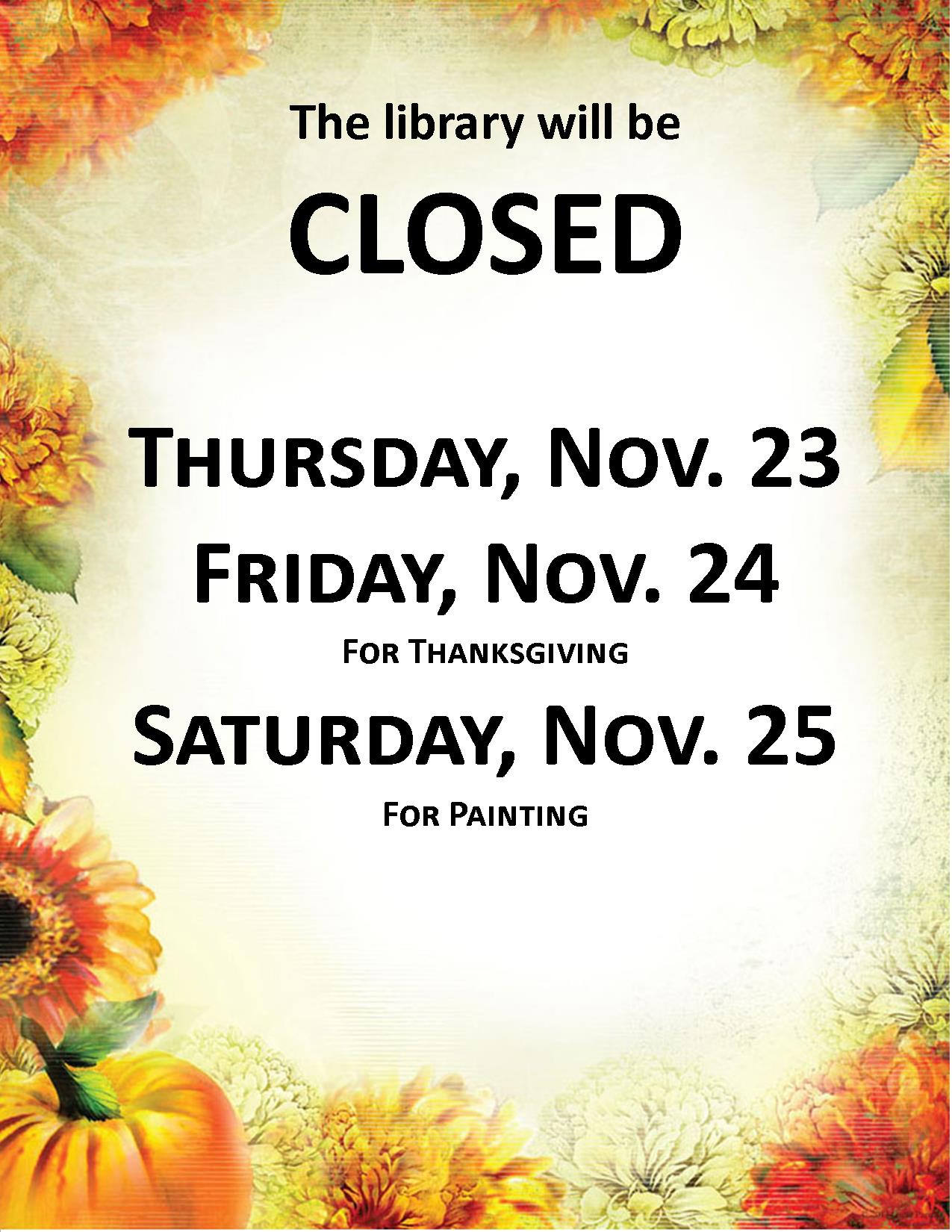 Library Closed 20172416