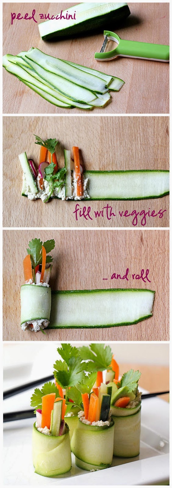 Raw Zucchini.SushiRolls